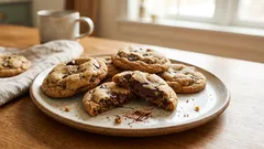 Miękkie ciasteczka z gorzką czekoladą – klasyczny domowy przysmak